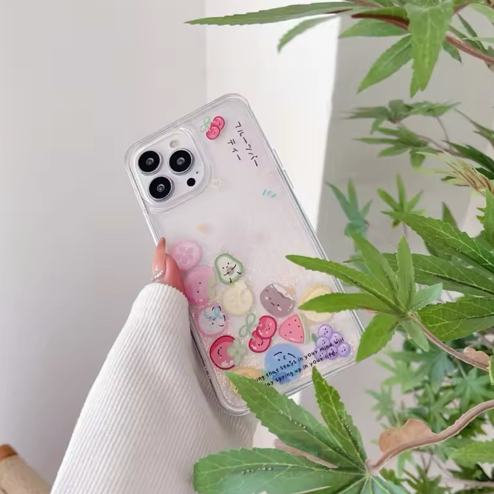 IPHONE 16 PRO FLOATING FRUITS AND GLITTER CASE | NWT